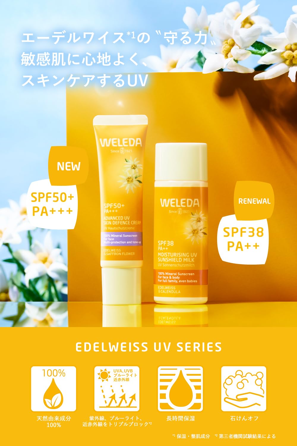 WELEDA ヴェレダ エーデルワイス UVバリアクリーム 5本 Amazon.co.jp: 【公式】【日本開発商品】 WELEDA(ヴェレダ